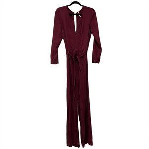 Free People Maroon Jumpsuit